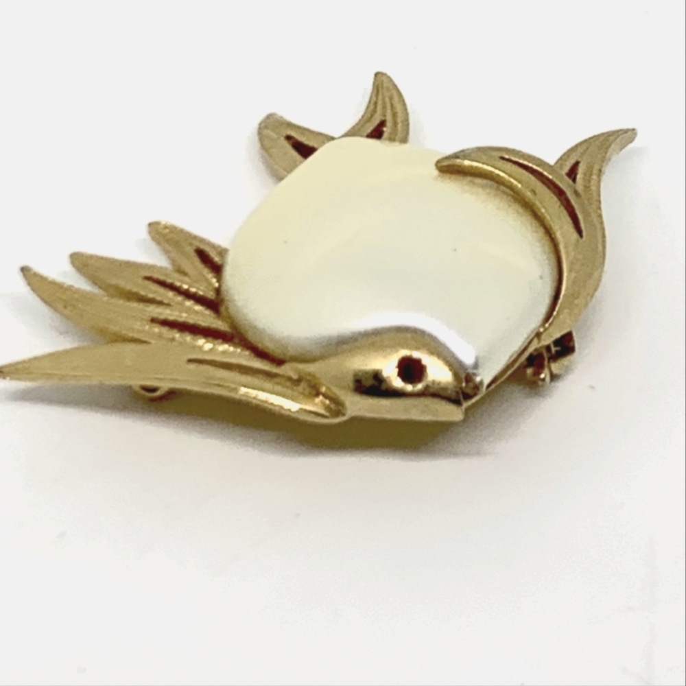 Fish brooch vintage goldtone - Picture 12 of 14